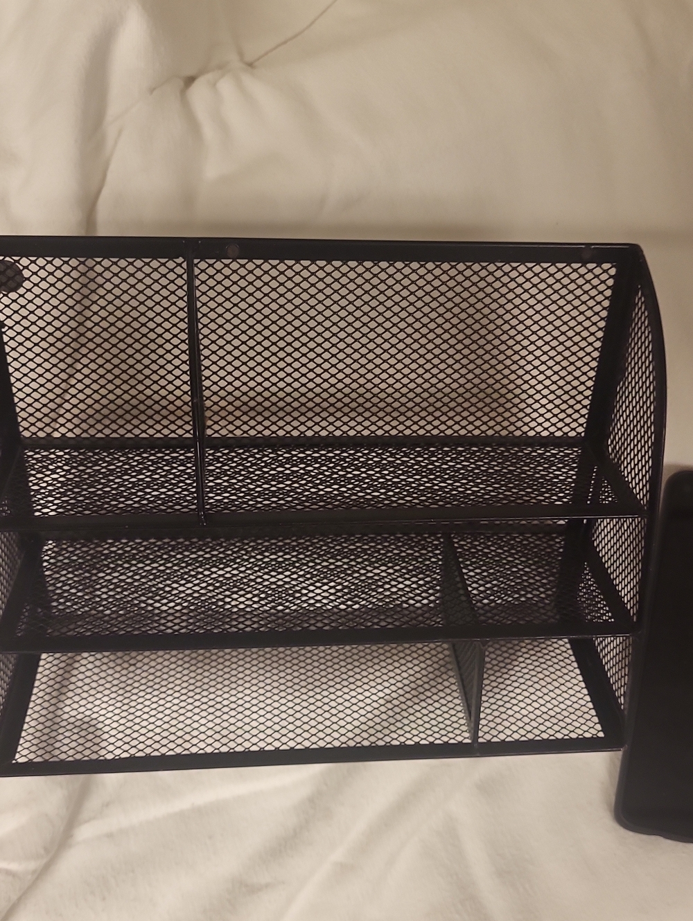 Black Metal Mesh Desk Organizer - Home Storage & Organization